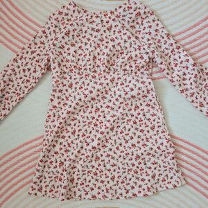 Art Class Red and White Floral Kids Dress